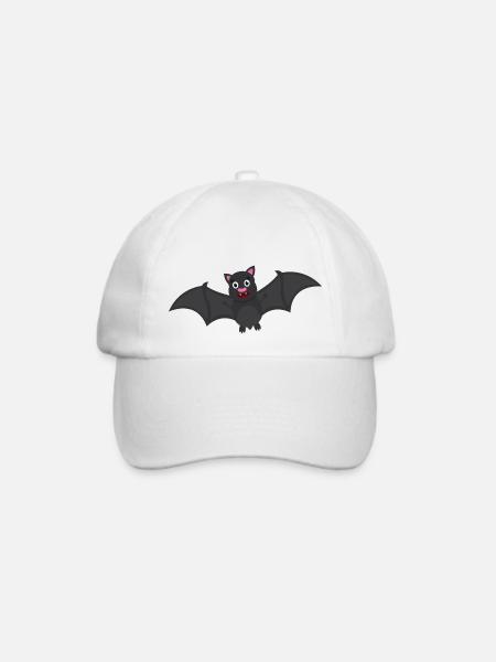 Fledermaus - Baseballkappe - Weiß/Weiß