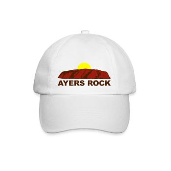 Ayers Rock / Sacred Urulu / Australien / 3c - Baseballkappe - Weiß/Weiß - Vorne