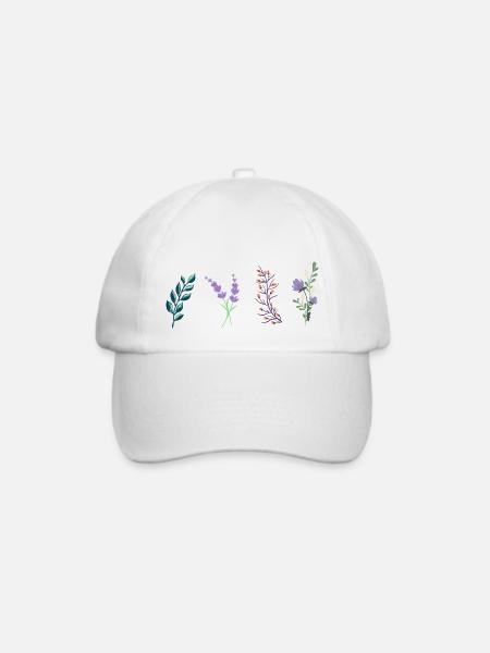 Frühlingsblumen Geschenkidee - Baseballkappe - Weiß/Weiß