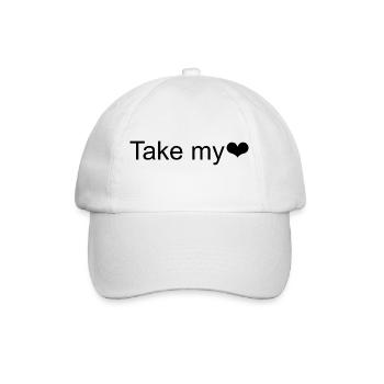 Take my - Baseballkappe - Weiß/Weiß - Vorne