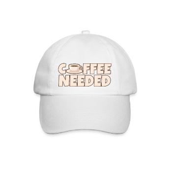 Coffee Needed 4 - Baseballkappe - Weiß/Weiß - Vorne