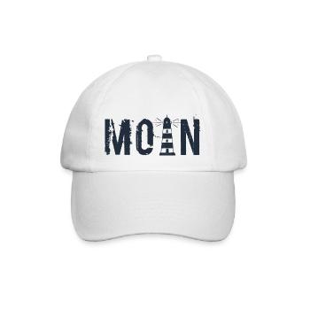 Moin - Leuchtturm - Baseballkappe - Weiß/Weiß - Vorne