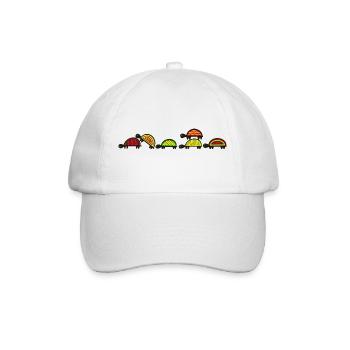 Schildkröten-parade - Baseballkappe - Weiß/Weiß - Vorne