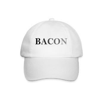 Bacon Verlauf - Baseballkappe - Weiß/Weiß - Vorne