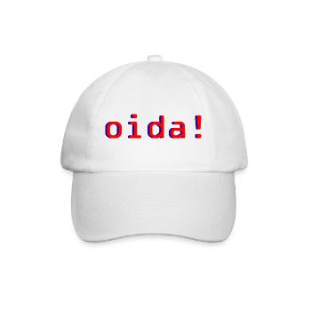 oida! - Baseballkappe - Weiß/Weiß - Vorne