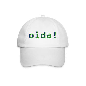 oida! - Baseballkappe - Weiß/Weiß - Vorne