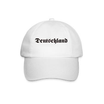 Deutschland schwarz - Baseballkappe - Weiß/Weiß - Vorne