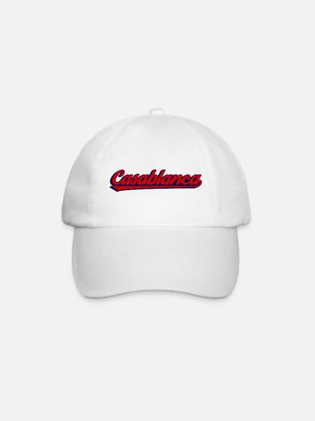 Neon Retro Script in Casablanca Vibe - Baseballkappe - Weiß/Weiß