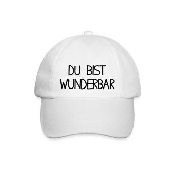 Du bist wunderbar - Baseballkappe - Weiß/Weiß - Vorne