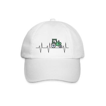 Herzschlag des Landlebens - Baseballkappe - Weiß/Weiß - Vorne