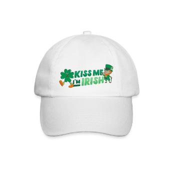 Fröhlichen St Patrick Tag. St. Patrick's Day! - Baseballkappe - Weiß/Weiß - Vorne