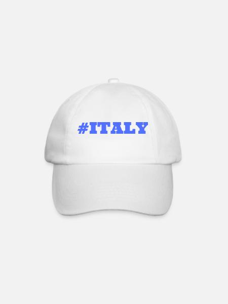 #Italy - Baseballkappe - Weiß/Weiß