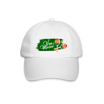Viva Mexico - Fiesta Party - Baseballkappe - Weiß/Weiß - Vorne