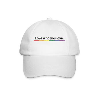 Liebe, wen du liebst - Baseballkappe - Weiß/Weiß - Vorne