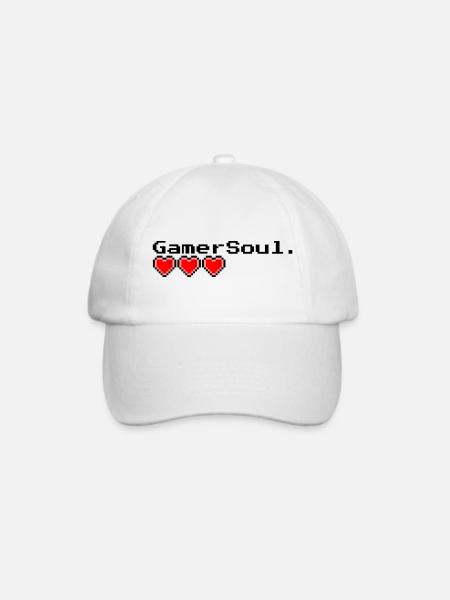 Gamer Soul - Baseballkappe - Weiß/Weiß