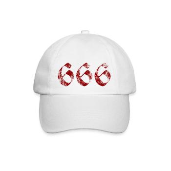 666 - Baseballkappe - Weiß/Weiß - Vorne