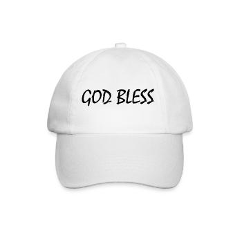 God bless - Baseballkappe - Weiß/Weiß - Vorne