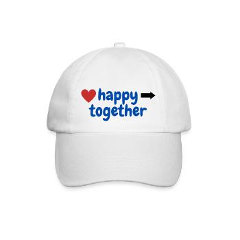 happy together 1 - Baseballkappe - Weiß/Weiß - Vorne