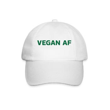 VEGANER AF - Baseballkappe - Weiß/Weiß - Vorne