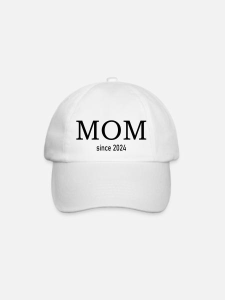 mom since 2024 - Baseballkappe - Weiß/Weiß