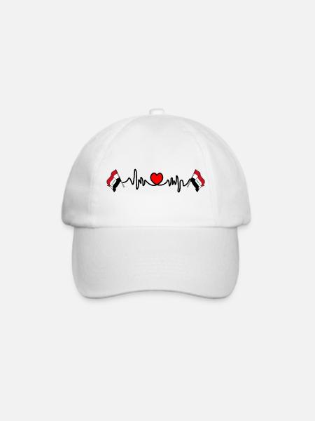 Herzfrequenz-Cardio für Irak - Baseballkappe - Weiß/Weiß