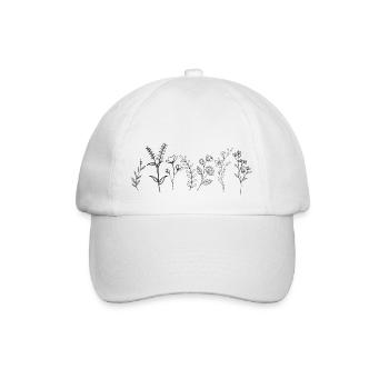 Wildblumen - Baseballkappe - Weiß/Weiß - Vorne