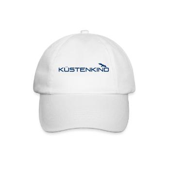 Küstenkind - Küste - Nordsee - Ostsee - Strand - Baseballkappe - Weiß/Weiß - Vorne