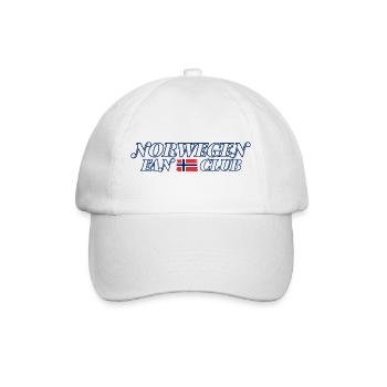 Norwegen Fanclub Schriftzug - Baseballkappe - Weiß/Weiß - Vorne