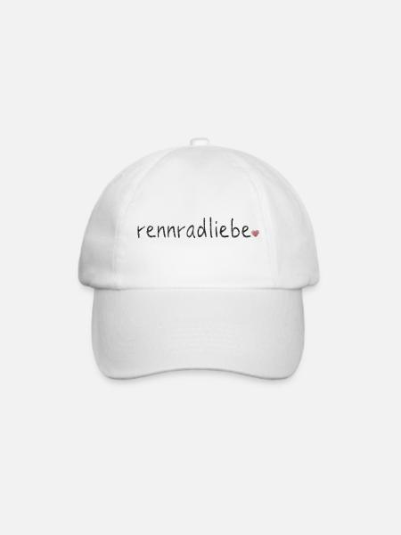 Rennradliebe - Baseballkappe - Weiß/Weiß