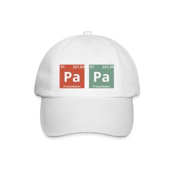 Papa Periodensystem - Baseballkappe - Weiß/Weiß - Vorne
