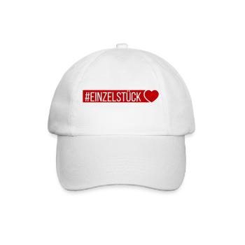 Einzelstück Herz - Baseballkappe - Weiß/Weiß - Vorne