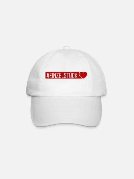 Einzelstück Herz - Baseballkappe - Weiß/Weiß
