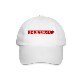Freundschaft Herz - Baseballkappe - Weiß/Weiß - Vorne