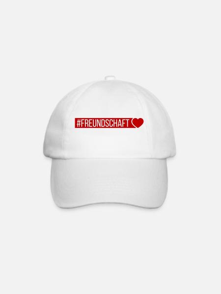 Freundschaft Herz - Baseballkappe - Weiß/Weiß