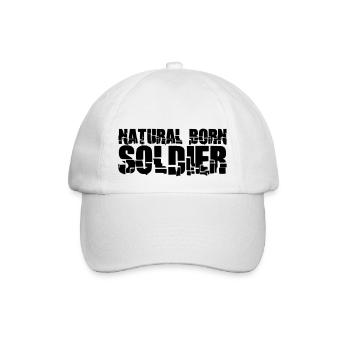 Geborener Soldat, Krieg, allgemeiner Freiheitskämpfer - Baseballkappe - Weiß/Weiß - Vorne