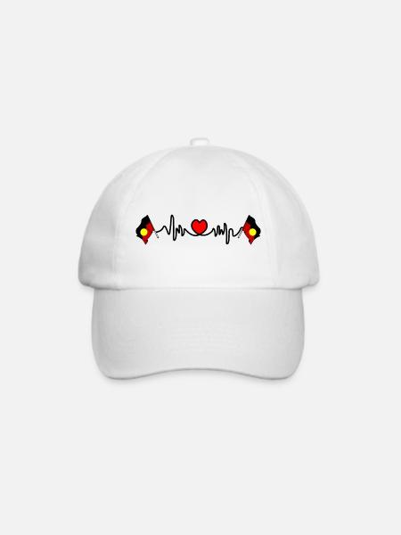 Herzfrequenz-Cardio für Aborigines - Baseballkappe - Weiß/Weiß