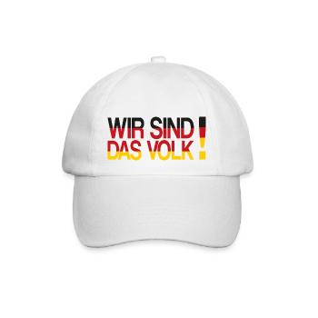 Wir sind das Volk - Baseballkappe - Weiß/Weiß - Vorne