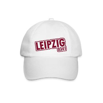 Leipzig - 0341 - Vorwahl - Sachsen - Baseballkappe - Weiß/Weiß - Vorne