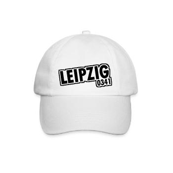 Leipzig - 0341 - Vorwahl - Sachsen - Baseballkappe - Weiß/Weiß - Vorne