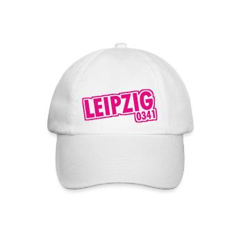 Leipzig - 0341 - Vorwahl - Sachsen - Baseballkappe - Weiß/Weiß - Vorne