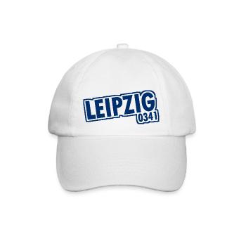 Leipzig - 0341 - Vorwahl - Sachsen - Baseballkappe - Weiß/Weiß - Vorne