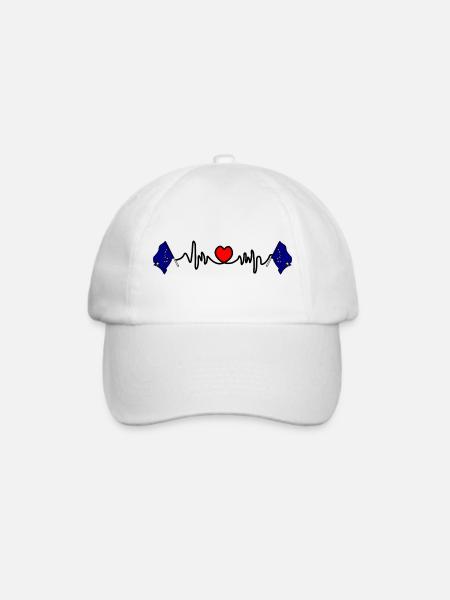 Herzfrequenz-Cardio für Alaska - Baseballkappe - Weiß/Weiß
