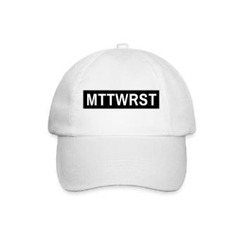 MTTWRST Typo Black Reverse - Baseballkappe - Weiß/Weiß - Vorne