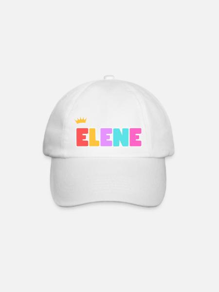 Elene! Personalisierbar - Baseballkappe - Weiß/Weiß