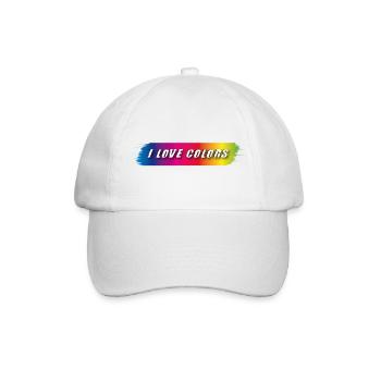 i love Colors - Baseballkappe - Weiß/Weiß - Vorne