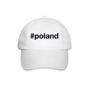 POLAND Hashtag Polen - Baseballkappe - Weiß/Weiß - Vorne