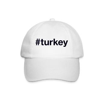 Türkei Turkey Hashtag - Baseballkappe - Weiß/Weiß - Vorne