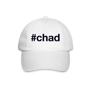 CHAD Hashtag Tschad - Baseballkappe - Weiß/Weiß - Vorne