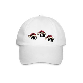 Weihnachten Ho Ho Ho - Baseballkappe - Weiß/Weiß - Vorne
