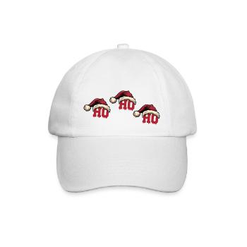 Weihnachten Ho Ho Ho - Baseballkappe - Weiß/Weiß - Vorne